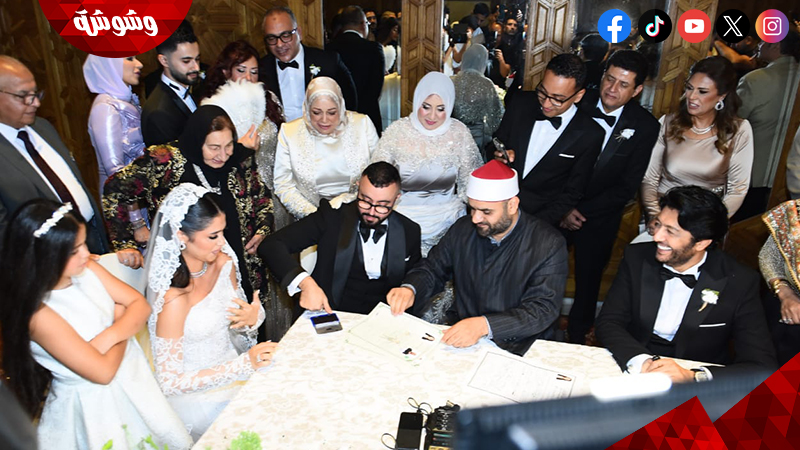 سامح يسري يحتفل بعقد قران نجلته ليلى