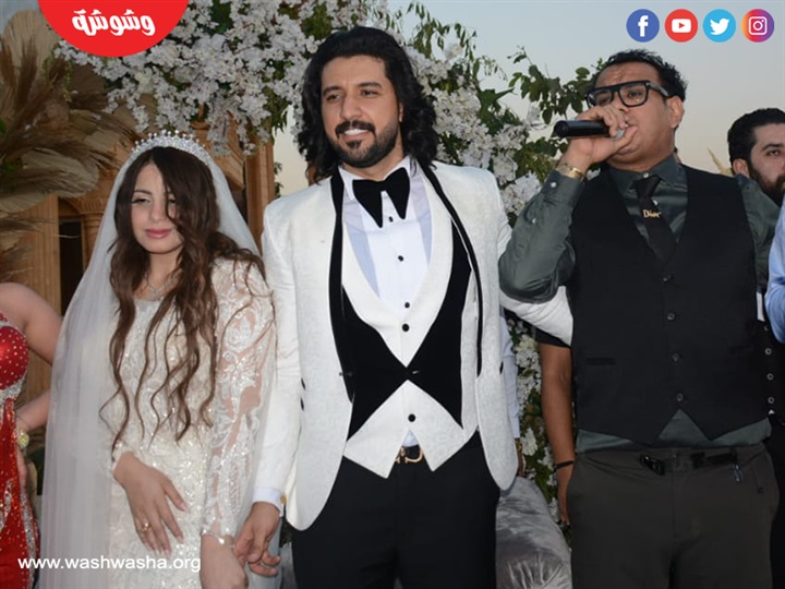 بالصور..عمرو دياب وتامر حسنى يشعلان حفل زفاف ابن شقيق حميد الشاعرى 