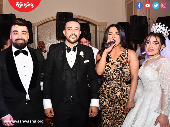 هدى وأورتيجا يشعلان حفل زفاف شقيقة المخرج كريم الغمري 